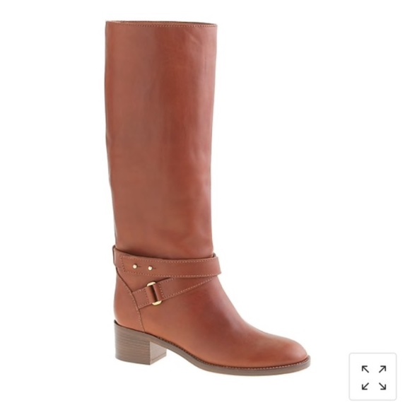J CREW 'Parker' Leather Knee-High Riding Boots - Picture 5 of 7